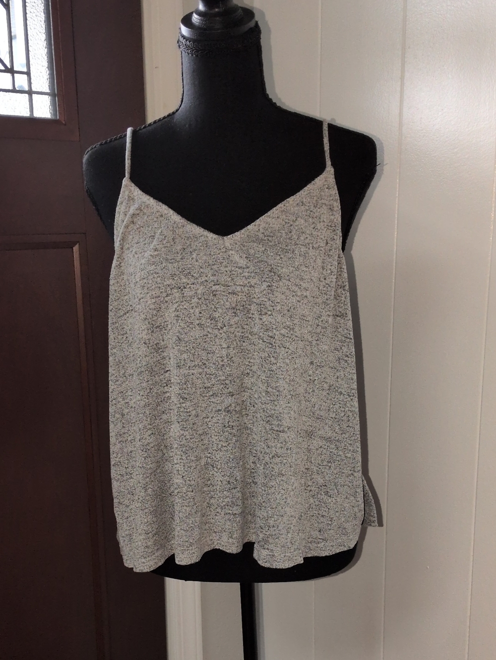 "Stars Above" Light Gray Spaghetti Strap Crop Style Tank Top